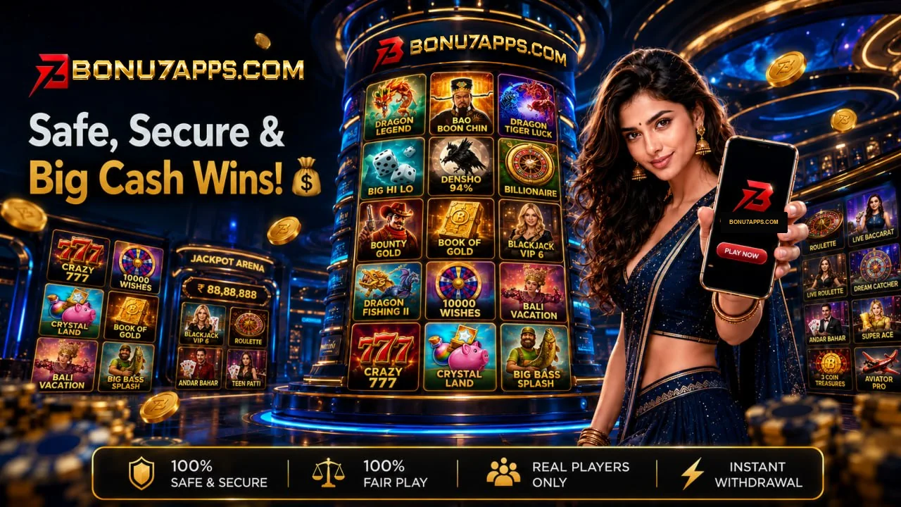 Supplied BONU7 casino and mobile poster adapted to display BONU7APPS.COM